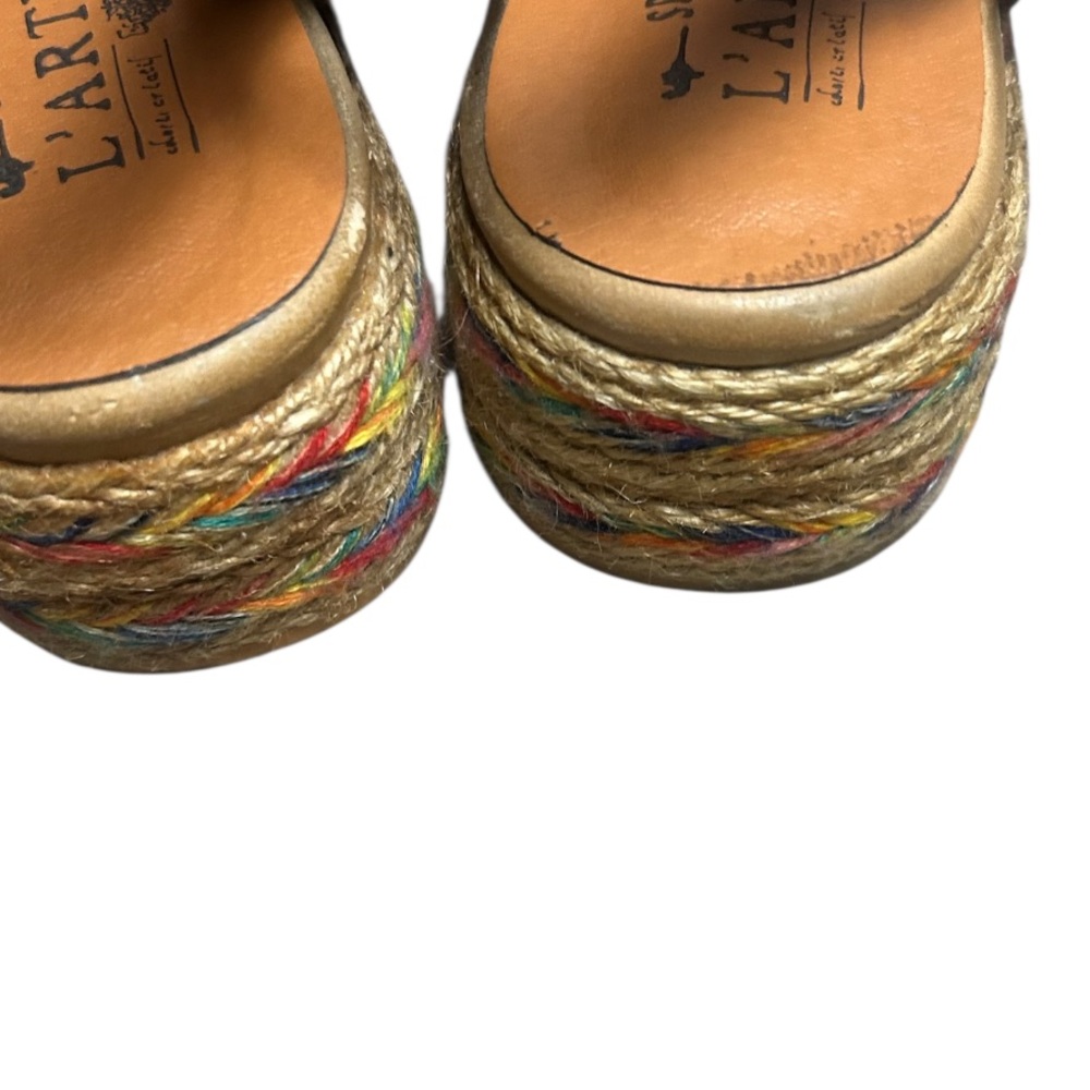 L'Artiste by Spring Step Platform Wedges Sandals Tempest Size 37 US 6.5 - Picture 4 of 6